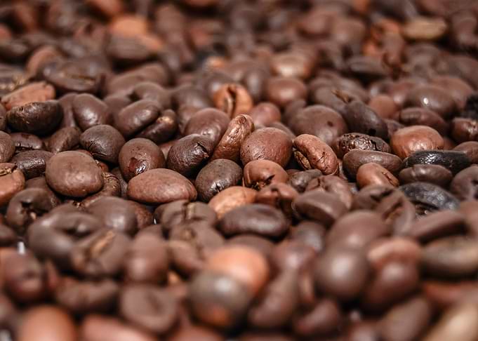 Close-up of Roasted Coffee Beans