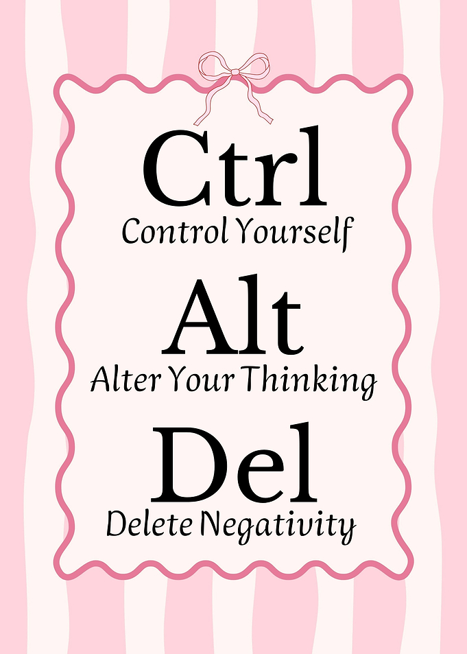 Ctrl Alt Del Inspirational Text Art