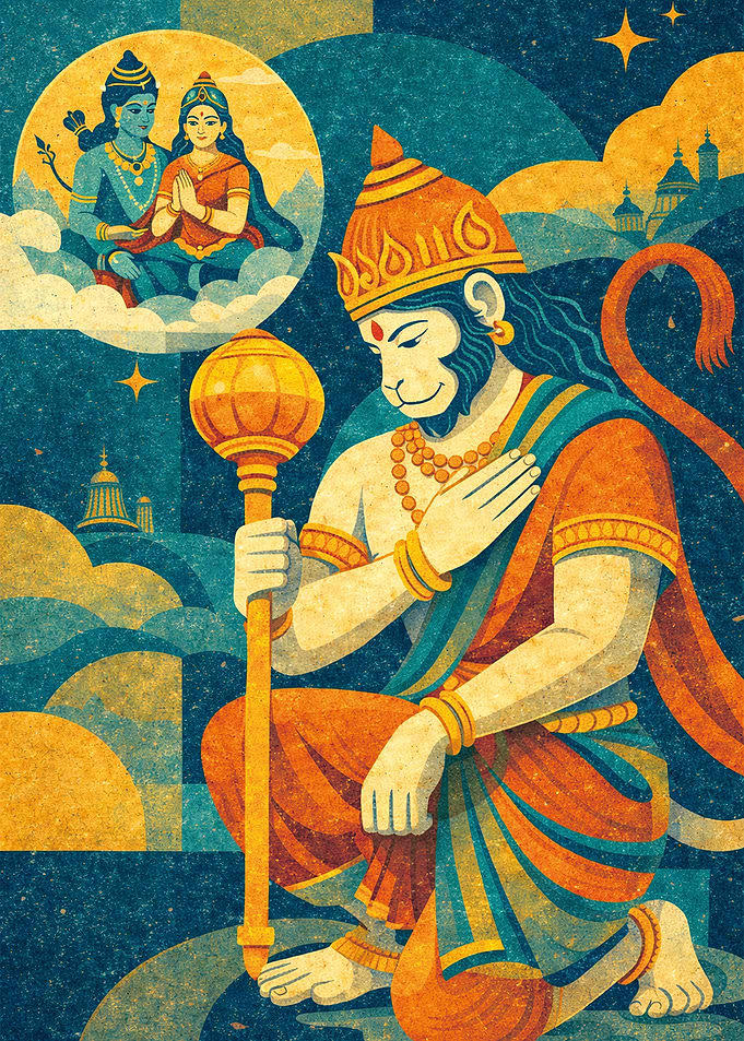 Hanuman's Devotion to Rama and Sita