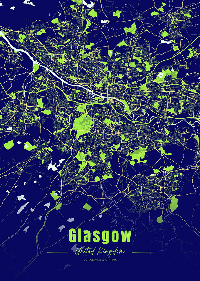 Glasgow Map Art