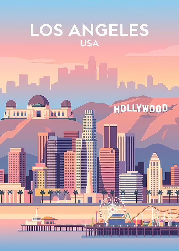 Los Angeles Skyline at Sunset