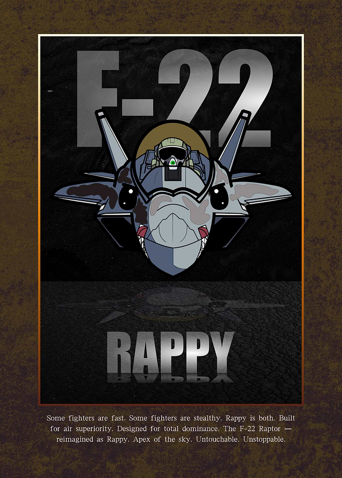 F-22 Raptor 'Rappy' Anime Art