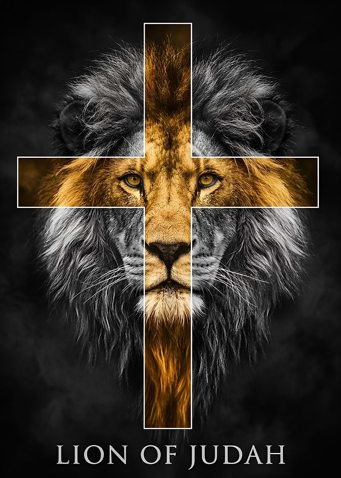 Lion of Judah with Cross Religion