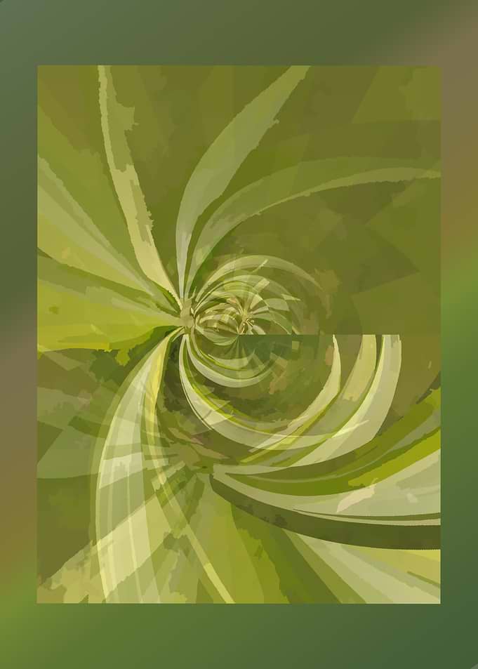 Abstract Green Swirls