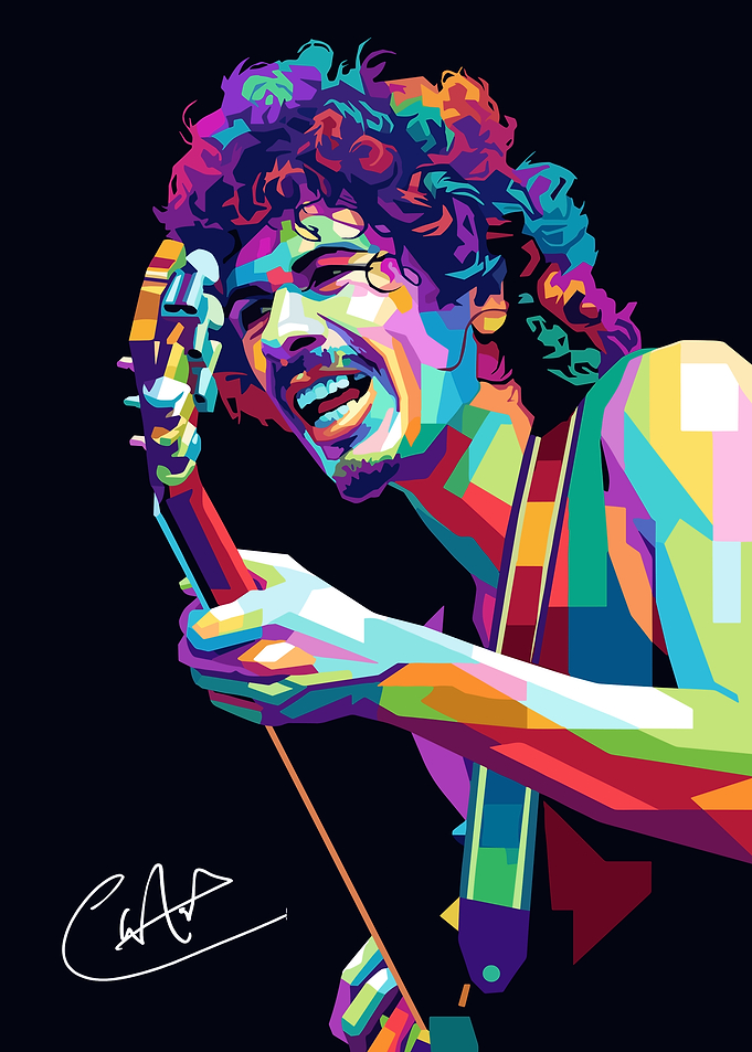 Carlos Santana Pop Art Portrait