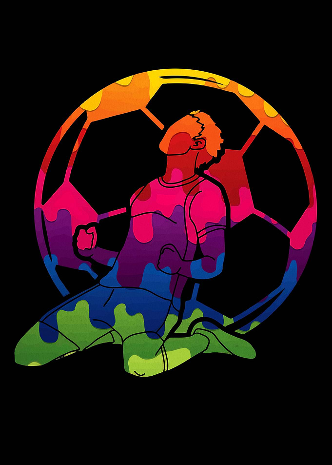 Soccer Player Celebrating Goal