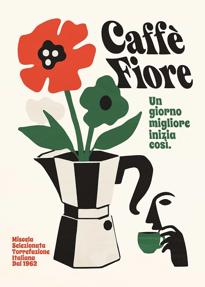 Caffè Fiore Coffee Poster