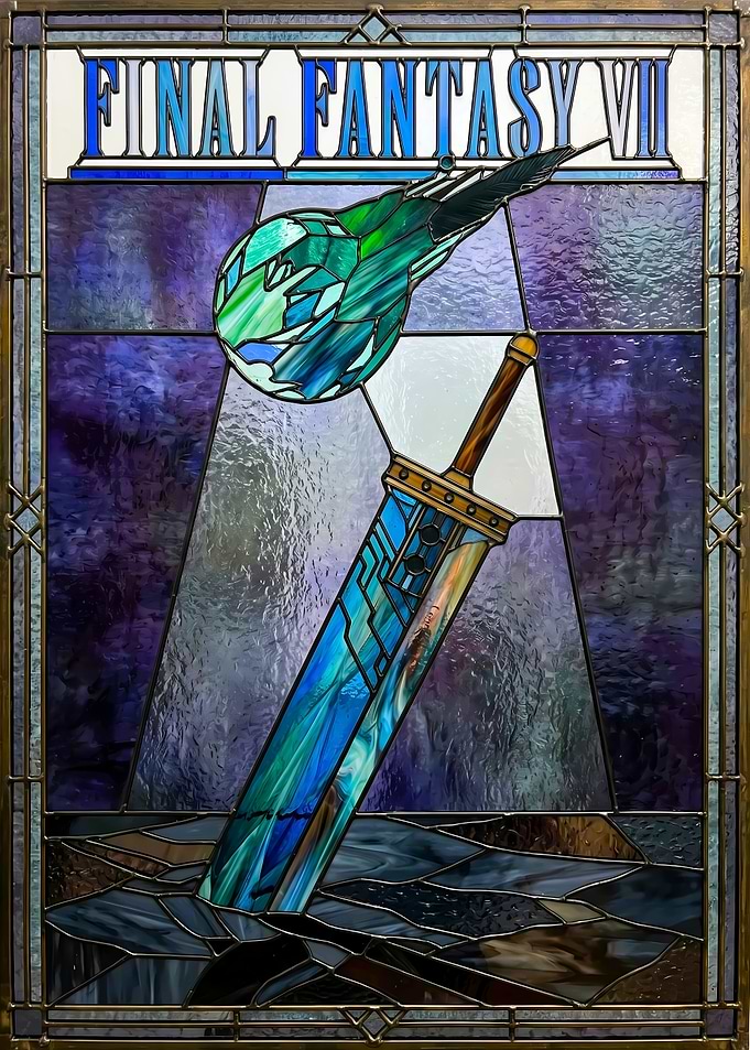 Final Fantasy VII Stained Glass Art