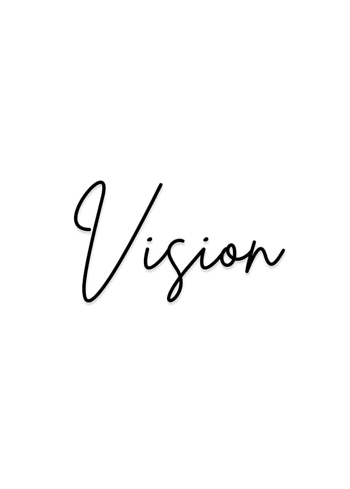 Minimalist Vision Typography