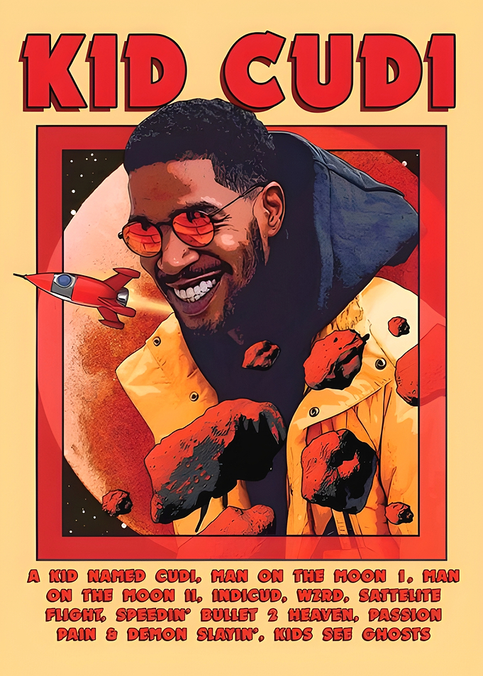 Kid Cudi Space Poster