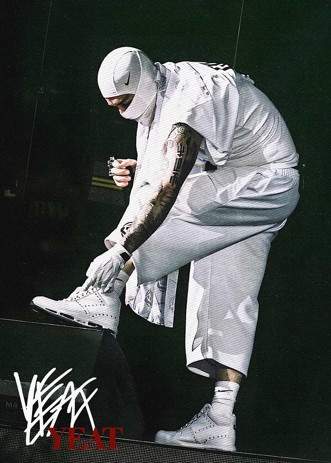 Yeat in White Outfit