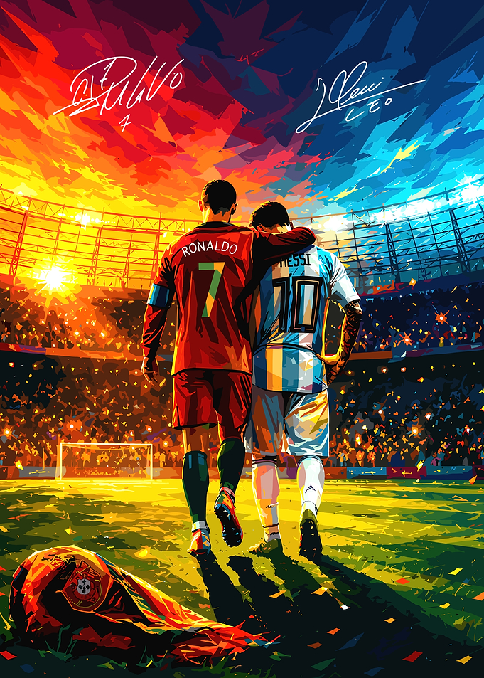 Ronaldo and Messi Embrace