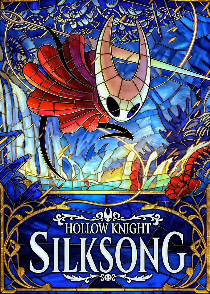 Hollow Knight Silksong Stained Glass Art