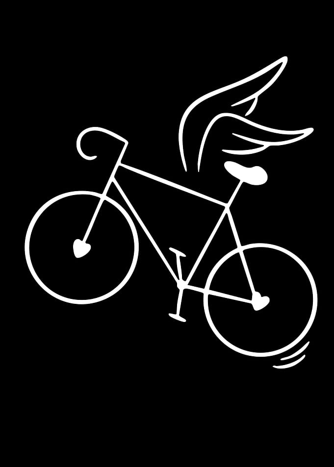 Flying Bicycle with Wings