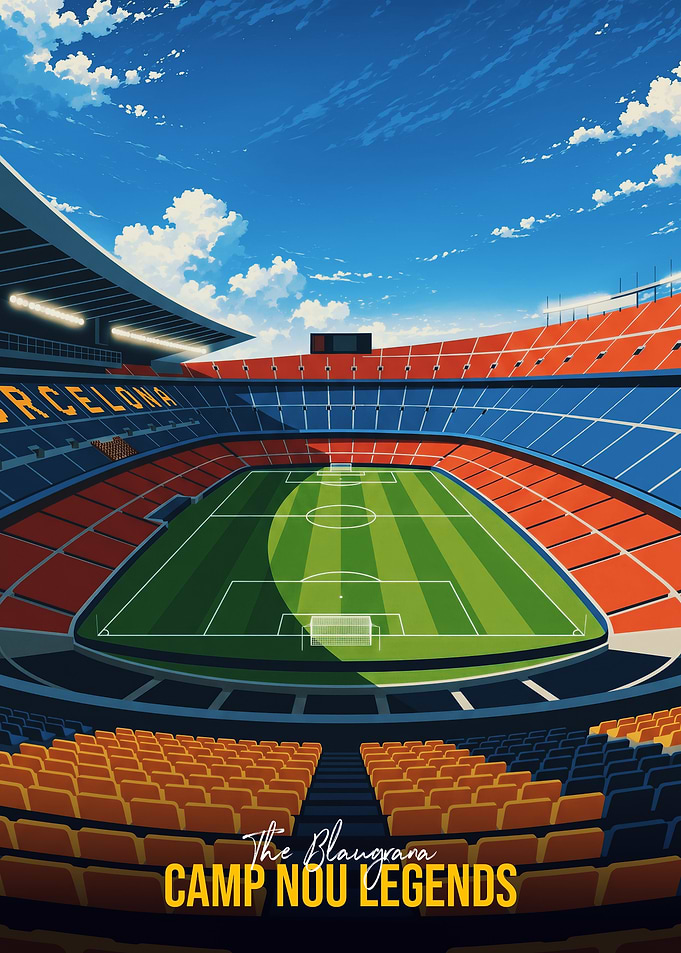 Camp Nou Stadium Anime Art