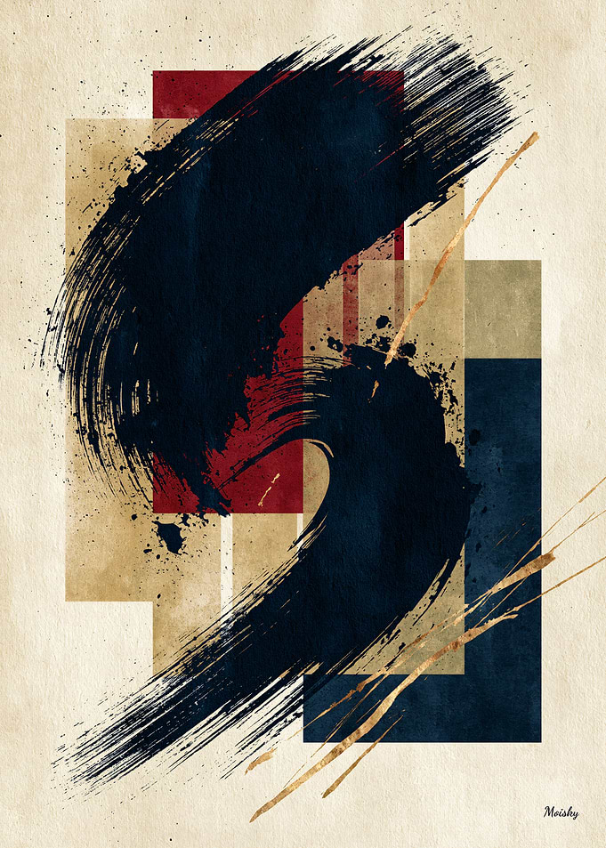 Shodo Sumi-E Zen No. 06 – Japanese Calligraphic Ink Wall Art