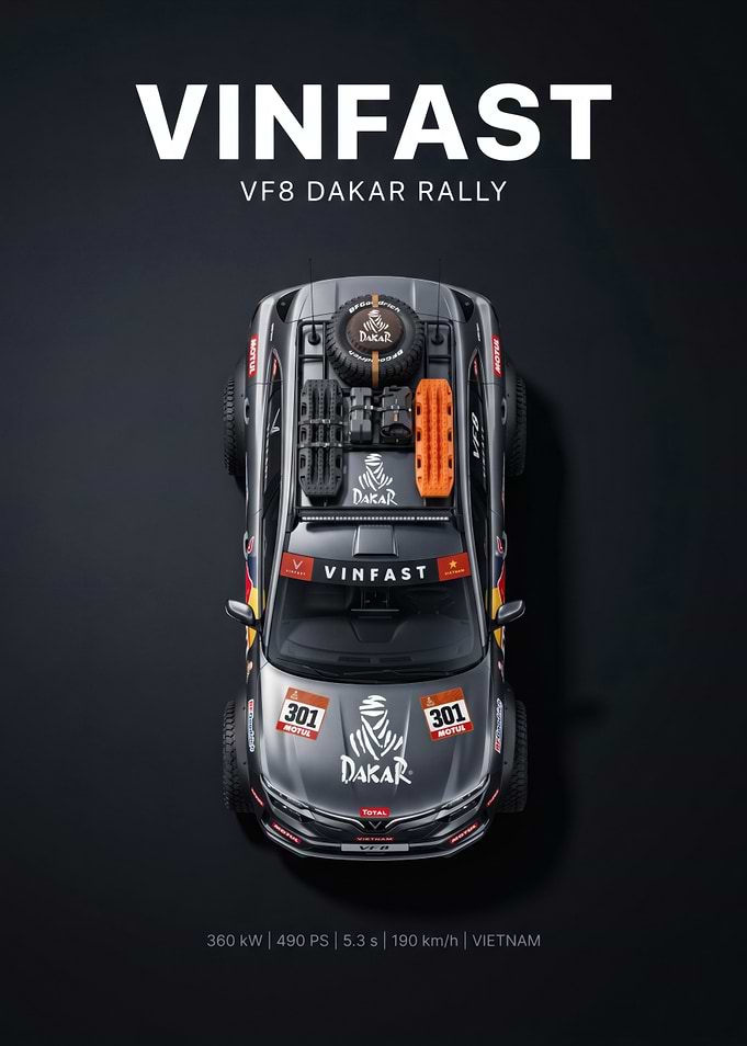 VinFast VF8 Dakar Rally Car