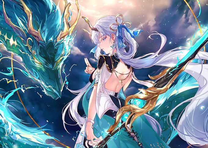 Girl with Dragon