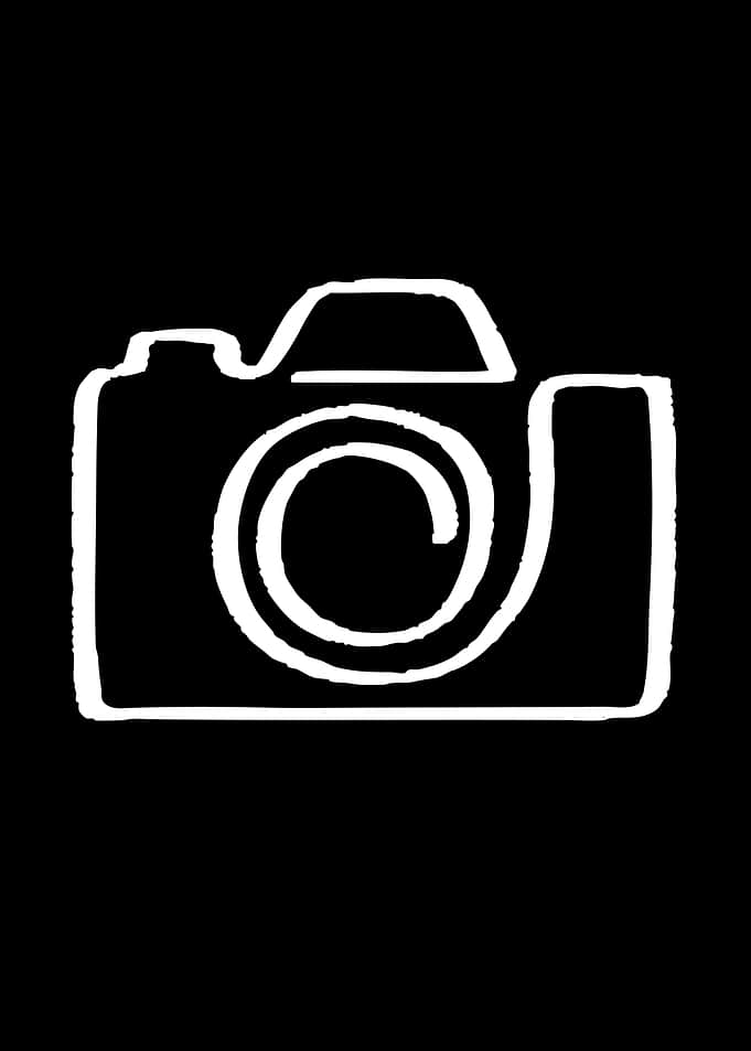 Camera Icon on Black Background