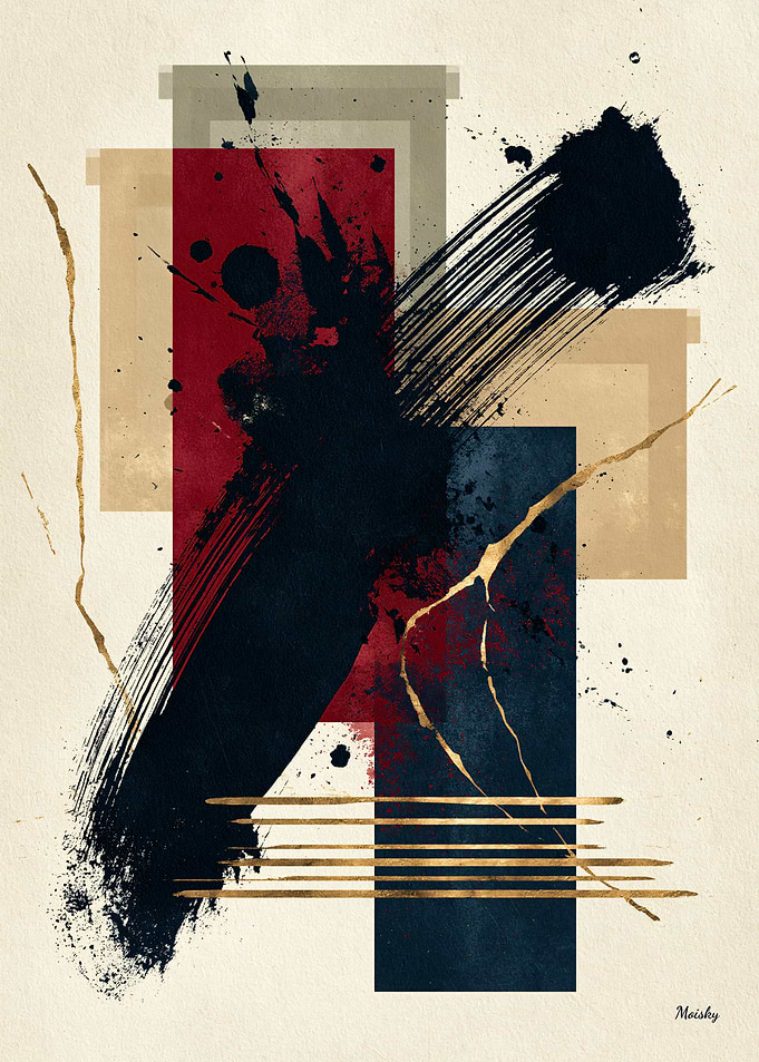 Sumi-E Zen Abstraction No. 01 – Japanese Ink Brush Wall Art