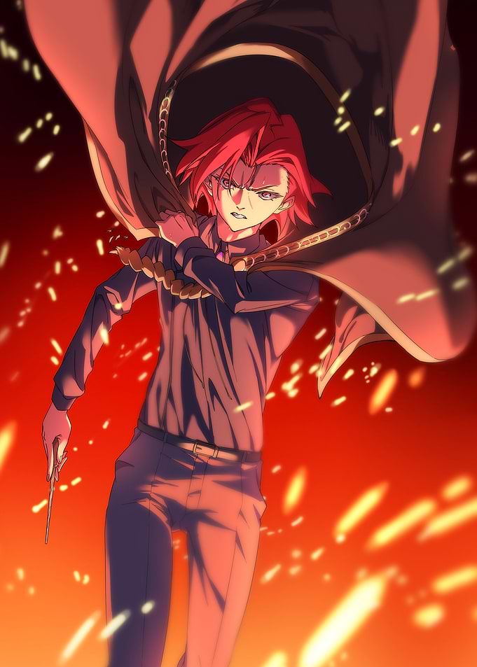 character with a cape