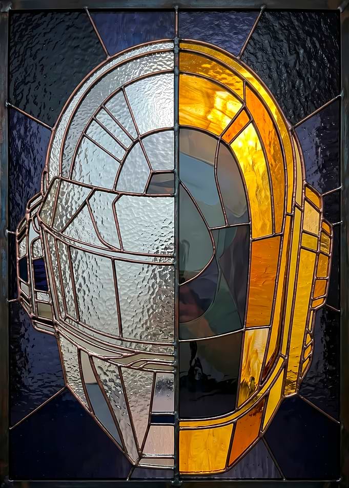 Daft Punk Stained Glass Art