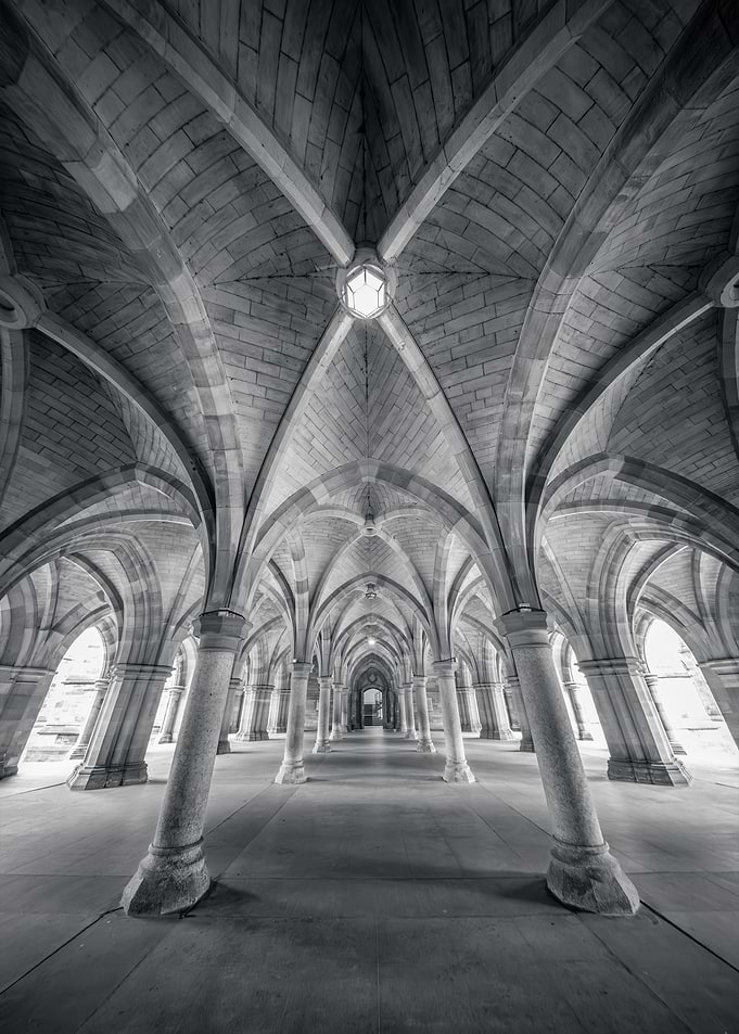 Gothic Archway Hallway - Glasgow University