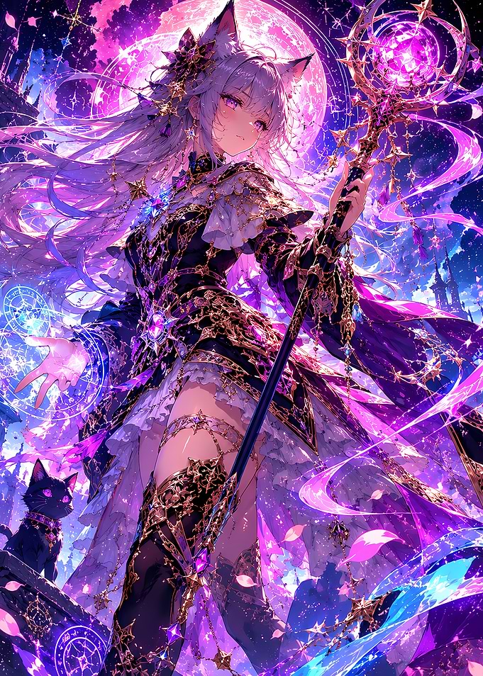 Magical Cat Girl Sorceress
