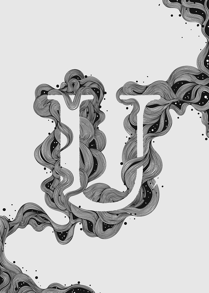 Abstract Letter U Design