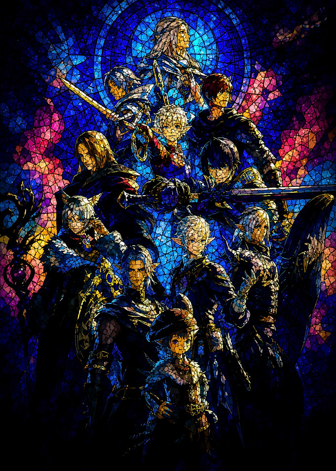 Final Fantasy XIV Stained Glass Art