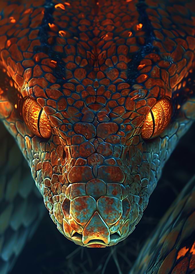 Close-up of a snake's head