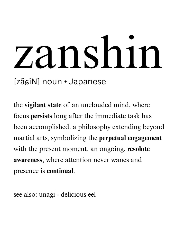 zanshin japanese art Definition