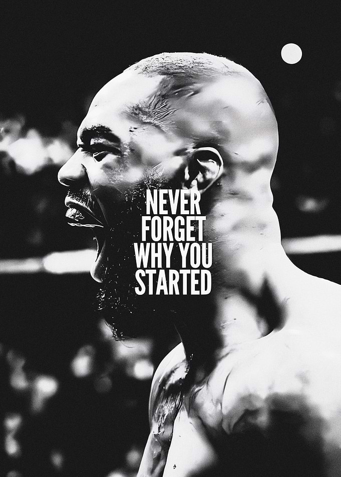 Motivational Quote on Athlete's Portrait