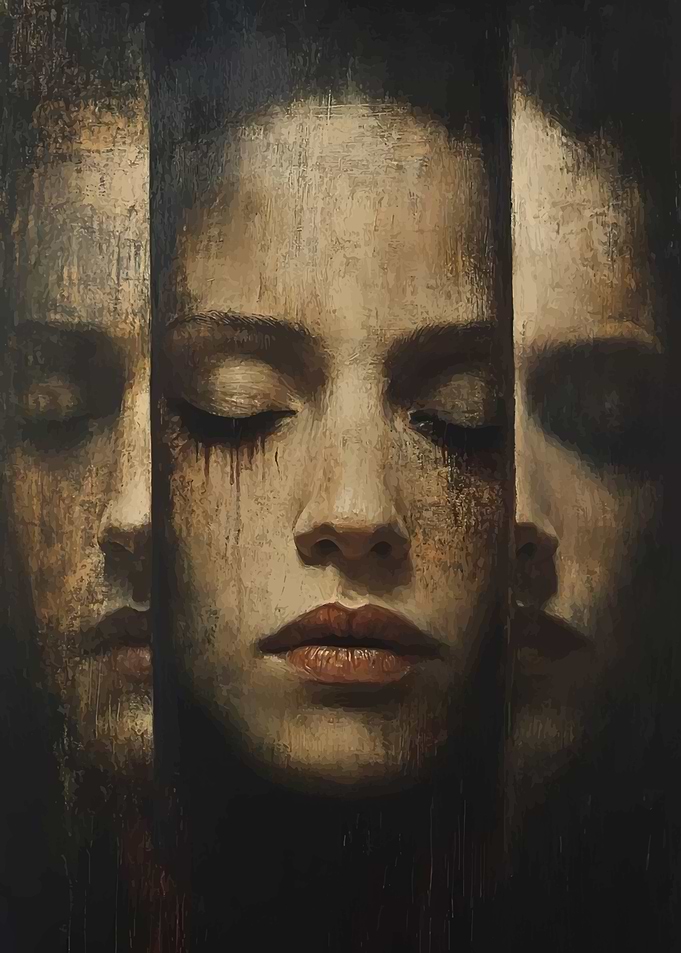 Distorted Portrait of a Woman