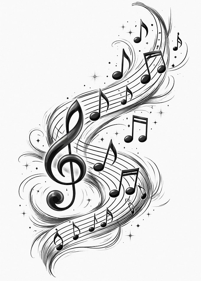 Musical Notes and Staff