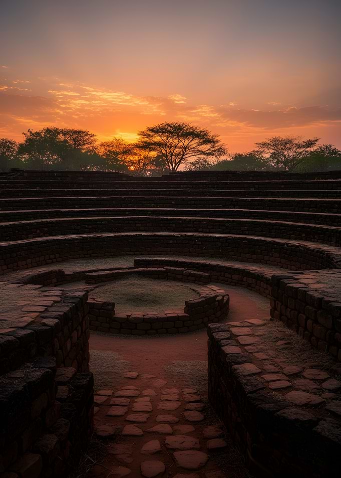 Ancient Amphitheater at Sunrise