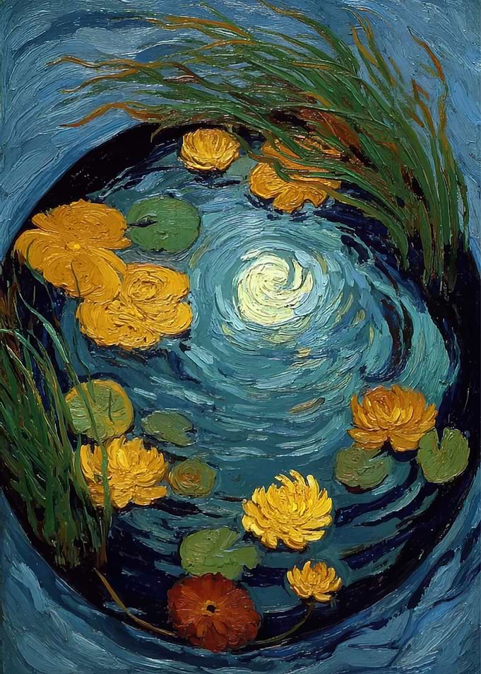 Water Lilies and Pond
