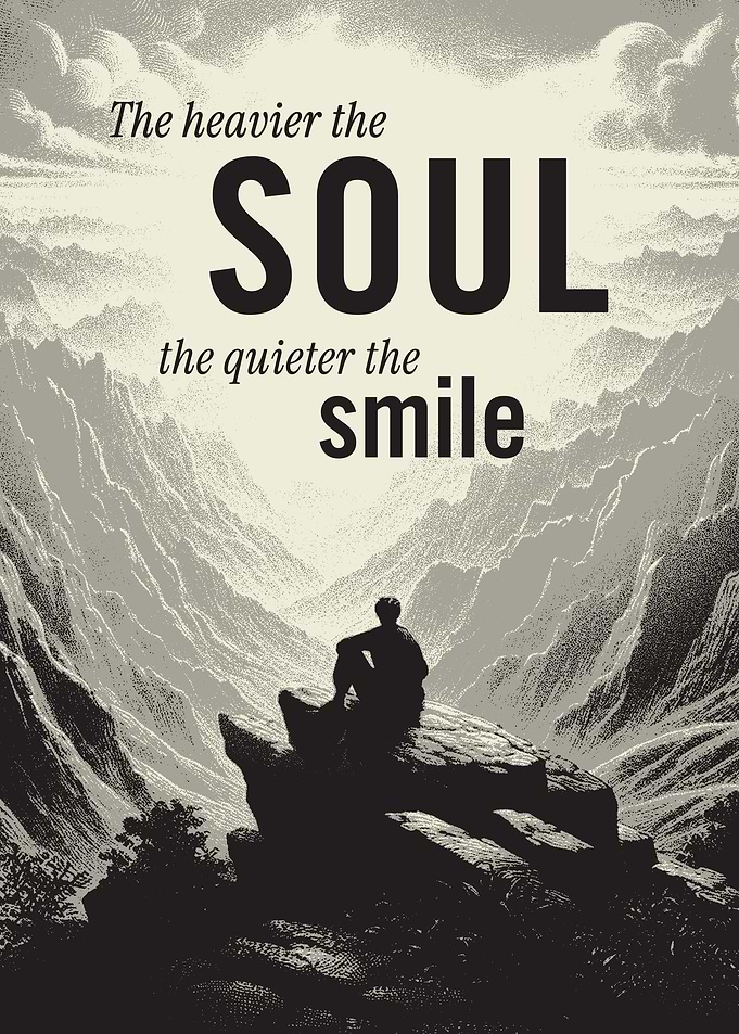 The heavier the soul, the quieter the smile