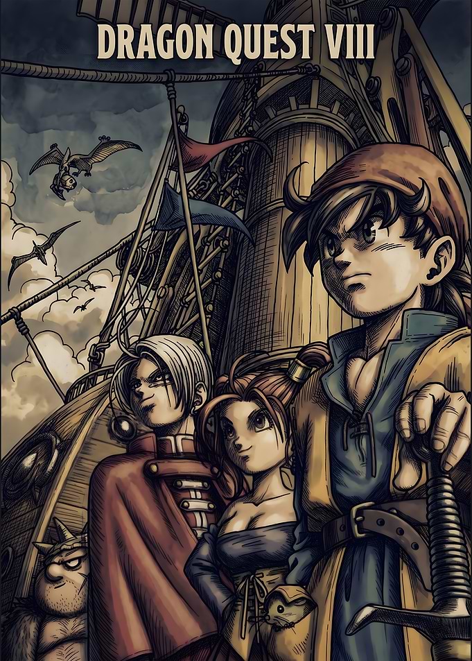 Dragon Quest VIII Characters on a Ship
