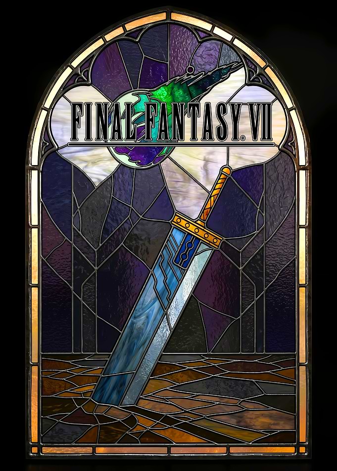 Final Fantasy VII Stained Glass Art
