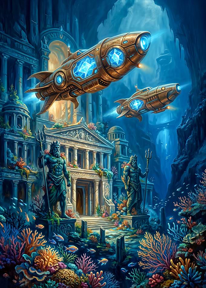 Sunken City of Atlantis Underwater Ruins