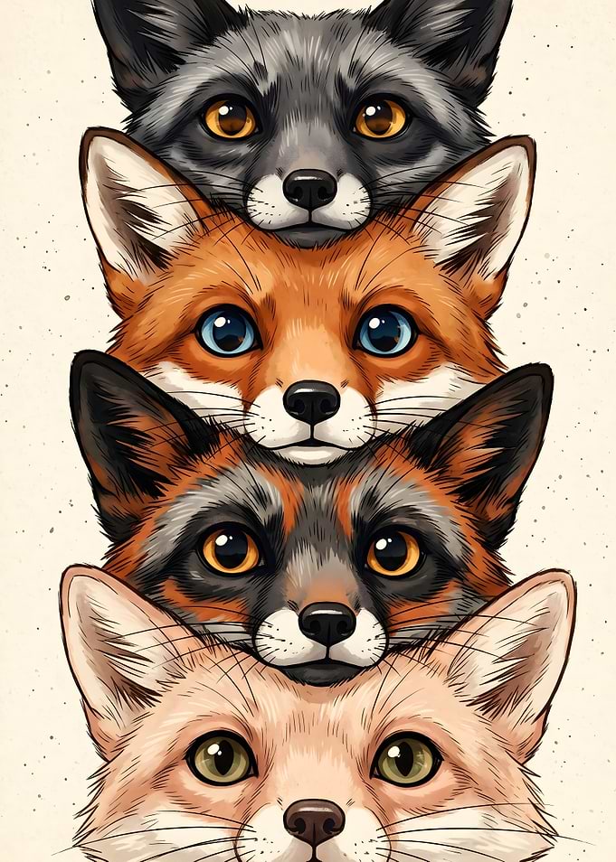 Stack of Foxes