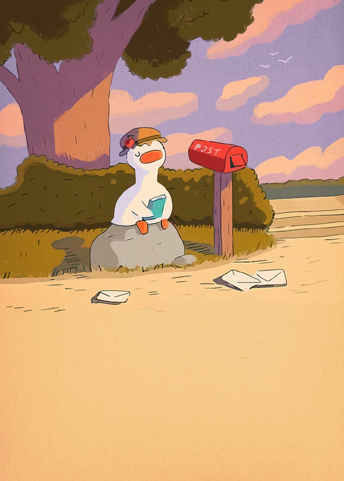 Goose waiting for mail