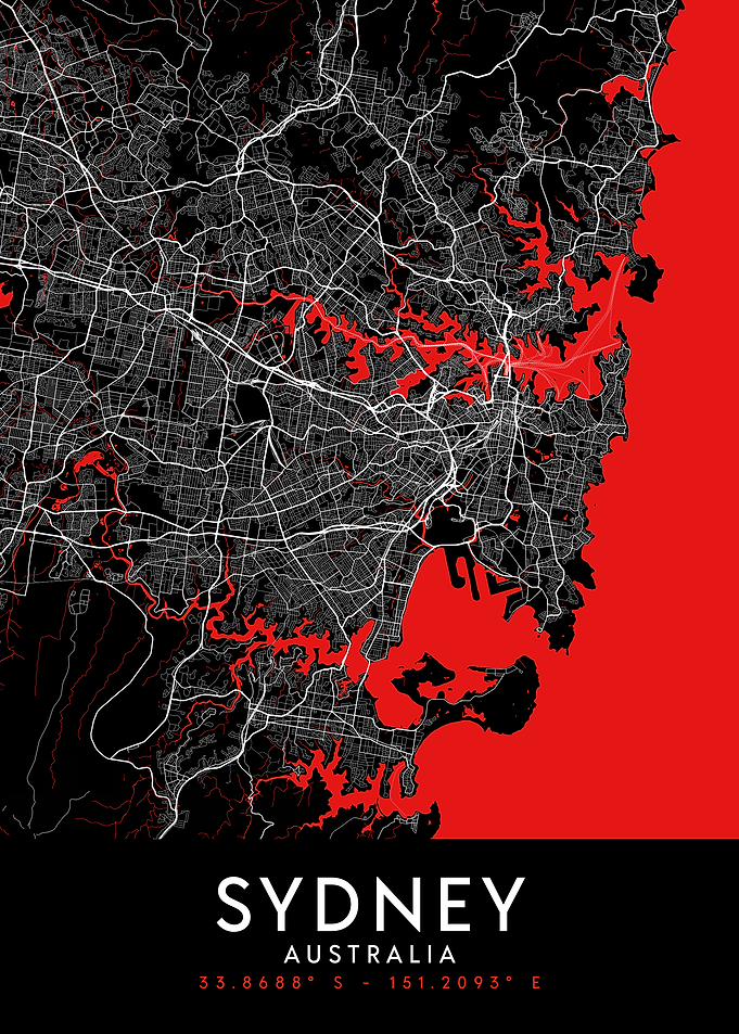 Sydney Dark Map