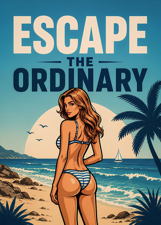 Escape the Ordinary Beach Poster