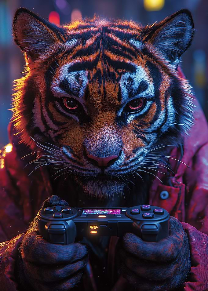Tiger Gamer with Controller