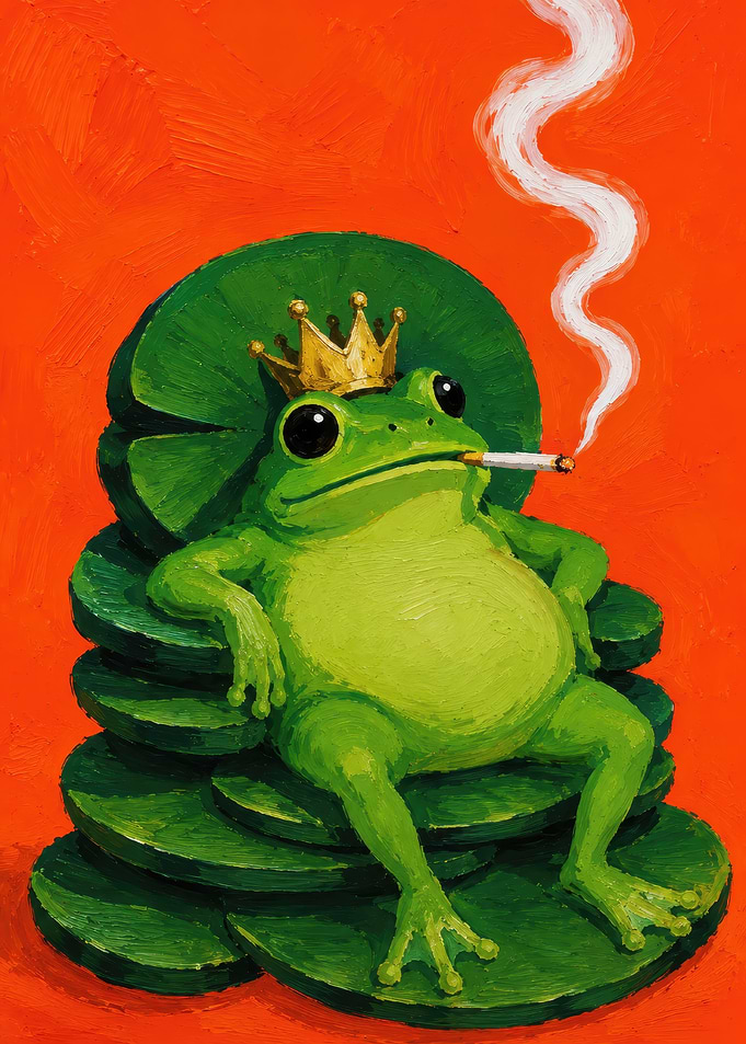 Frog King Smoking