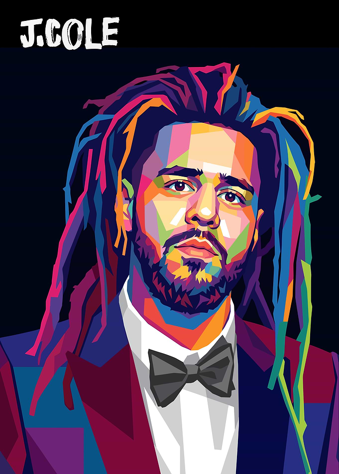 J. Cole Pop Art Portrait