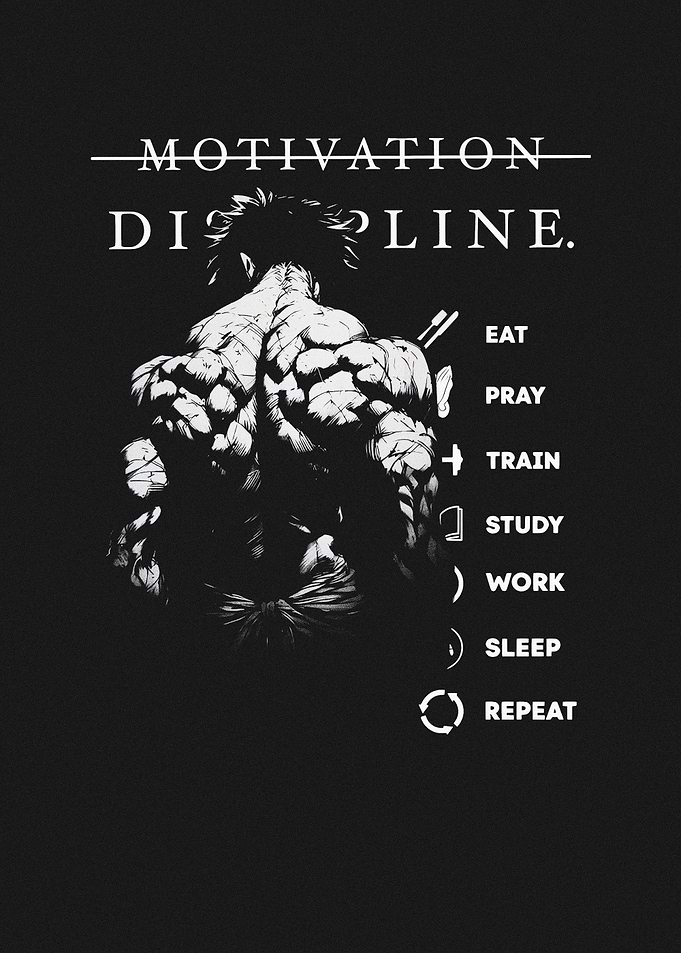 Motivation and Discipline Workout Poster