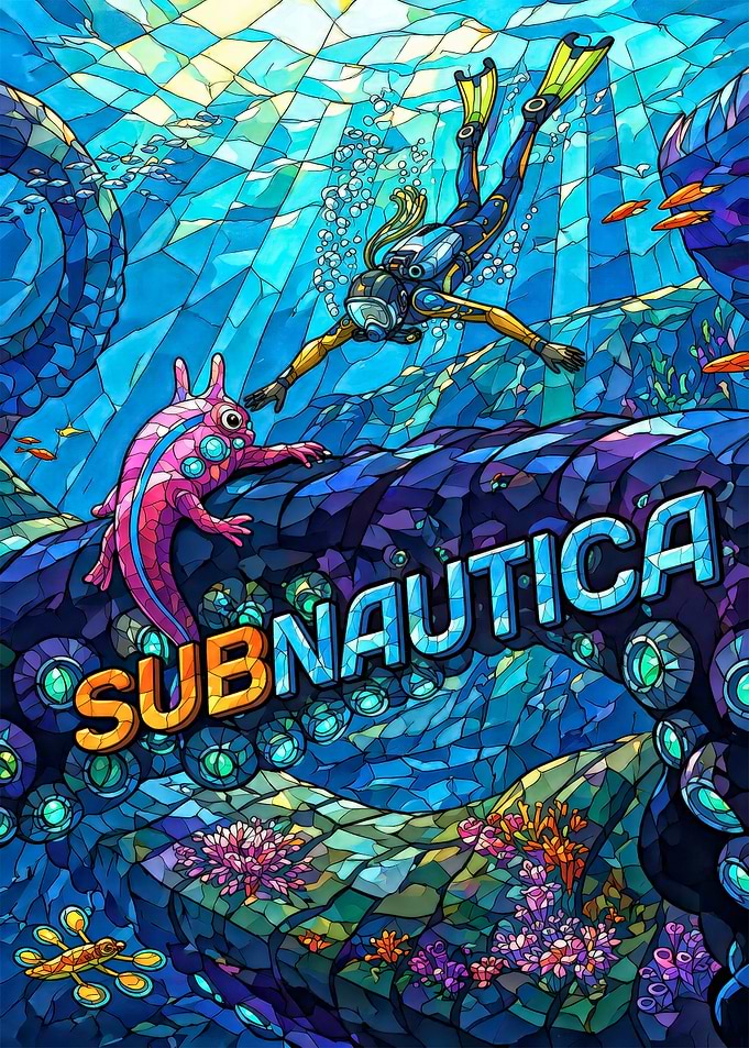 Subnautica Stained Glass Art